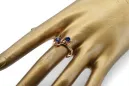 Vintage craft Ring Sapphire Original Vintage 14K Rose Gold vrc266r